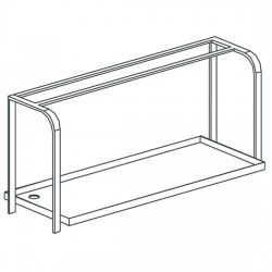 Tablette porte-paniers, modèle à mur, l1100 mm