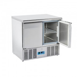 Saladette en inox, 2 à 3 portes, 215 litres, 0°C/+8°C
