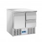 Saladette en inox, 3 portes, 214 litres, 0°C/+8°C