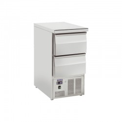 Saladette en inox, 1 porte, 215 litres, 0°C/+8°C