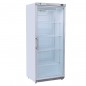 Armoire réfrigérée revêtement blanc, porte vitrée, 600 litres, +2°/+8°C