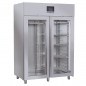 Armoire réfrigérée pour viandes en inox, 2 porte vitrées, 1500 litres, +2°/+8°C