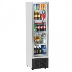 Vitrine réfrigéré verticale 246 litres avec porte en verre et 5 étagères, +1°/+10°C