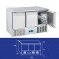 Saladette en inox, 2 à 3 portes, 215 litres, 0°C/+8°C