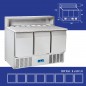 Saladette en inox, 2 à 3 portes, 260 litres, 0°C/+8°C