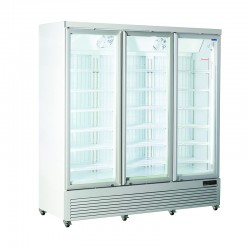 Armoire de congélation vitrée, 3 portes vitrées, 1200 litres, -18°C/-22°C