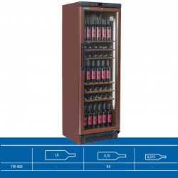 Cave à vins avec porte vitrée, 350 litres, +7°/+18°C