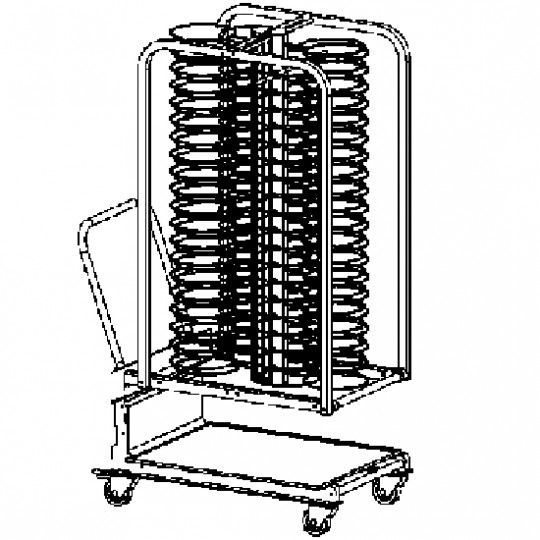 Chariot porte-assiettes pour fours 20x GN 1/1, 50x ø 310 mm