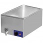 Bain-marie électrique de table avec robinet de vidange, 1 cuve GN 1/1 h150 mm