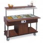Buffet bain-marie de 4 à 6x GN 1/1, max. h. 150 mm sur roues, +60°/+90°C