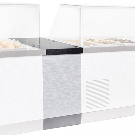 Elément neutre pour tables de préparation réfrigérées/chauffées, l460 mm, profondeur 800/930 mm