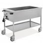 Chariot bain-marie à sec avec étagère basse, 1 bac, 1 température, 3x GN 1/1 h200 mm