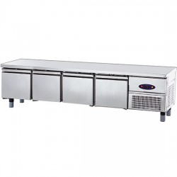Soubassement réfrigéré avec 4 tiroirs 1/1 pour appareils de cuisson, l2200 mm