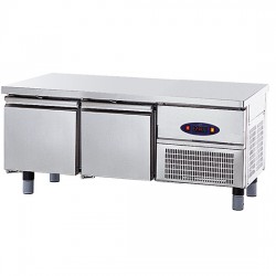 Soubassement réfrigéré avec 2 tiroirs 1/1 pour appareils de cuisson, l1400 mm