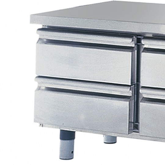 Kit de tiroirs 2x 1/2 pour soubassements réfrigérés, h100 mm