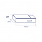 Vitrine réfrigérée pour pizzas en inox, 3 x GN1/3 + 1 x GN1/2, 43 litres, +2 °C/+8 °C