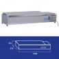 Vitrine réfrigérée pour pizzas en inox, 3 x GN1/3 + 1 x GN1/2, 43 litres, +2 °C/+8 °C