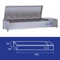 Vitrine réfrigérée pour pizzas en inox, 3 x GN1/3 + 1 x GN1/2, 43 litres, +2 °C/+8 °C