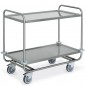 Chariot de service en inox avec 2 niveaux 1000x500 mm