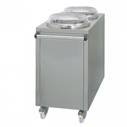 Chariot chauffe assiette, inox, +30°C/+90°C