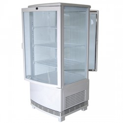 Vitrine réfrigéré verticale de table avec 3 étagères, 78 litres, 0°/+12°C