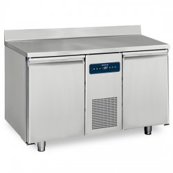 Table congélateur avec 2 portes GN 1/1 avec dosseret, -10°C/-22°C