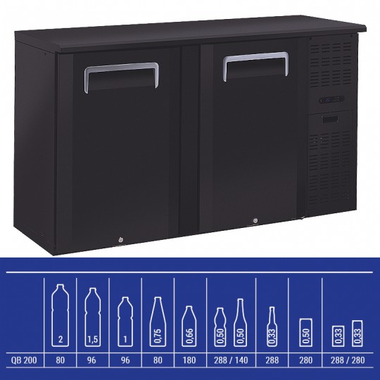 Réfrigérateur bar avec 2 portes battantes, 315 litres, +2°C/+8°C