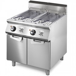 Cuiseur à pâtes électrique, 2 bacs GN 2/3, capacité 2x 26 litres, résistances fixes