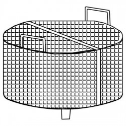 Panier pour pâtes, 2 secteurs 150 litres