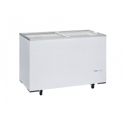Bahut de congélation, 400 litres, -12°/-22°C avec couvercles en verre coulissant