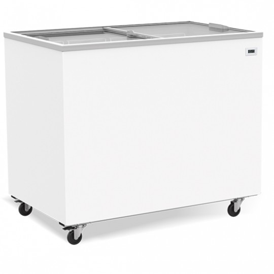 Congélateur bahut 314 litres avec couvercles coulissantes en verre, -14°/-24°C