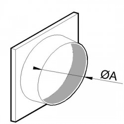 Embout mm pour tube flexible en aluminium, ø 150 mm