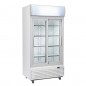 Armoire réfrigérée à boissons vitrée, 2 portes coulissante, 800 litres, +1°/+10°C