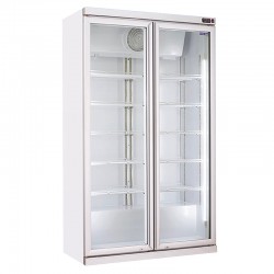 Armoire réfrigérée à boissons vitrée, 2 portes, 1050 litres, +1°/+10°C