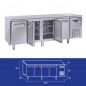 Table réfrigérée en inox, de 2 à 4 portes en inox, 230 litres, -2°/+8°C, GN 1/1,600mm