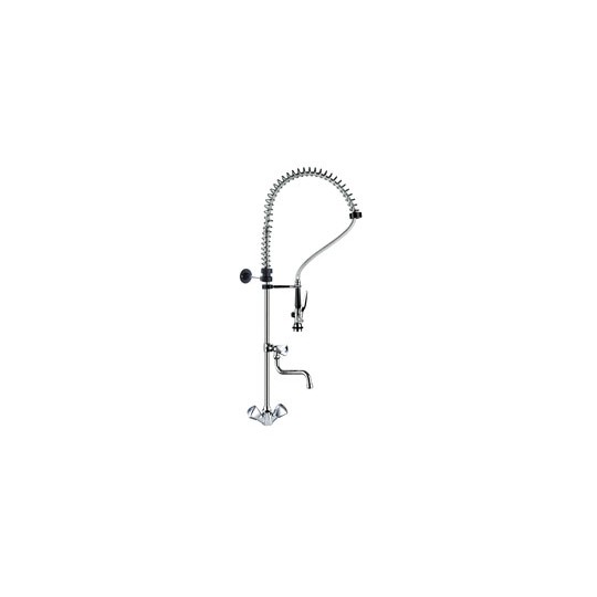 Douche vaisselle sur mélangeur monotrou avec bec pivotant, raccord 1/2"