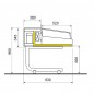 Vitrine réfrigérée statique pour self-service sur roulettes, +2°/+6°C, largeur de 1000 à 2000 mm