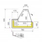 Vitrine réfrigérée - VR70A, vitre droite, de 0,46 à 1,46m2, +4°C/+6°C, largeur de 1000 à 2000 mm