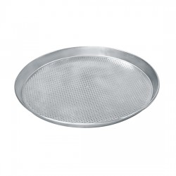 Plaque ronde pour pizzas ø 260 mm en aluminium, perforé ø 3 mm