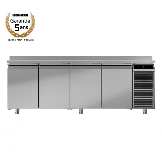 Liehberrr - Table INOX réfrigérée, 4 portes