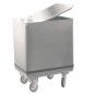 Trémie à farine avec couvercle en inox, 195 litres