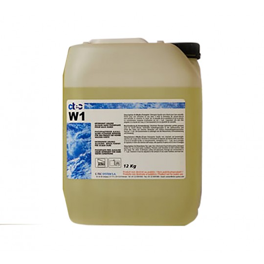 Détergent liquide alcalin, adapté à une eau dure, bidon de 12 litres