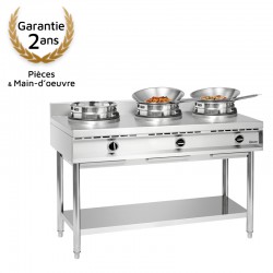 Wok à gaz GWH3, 3 brûleurs à 11.5 kW