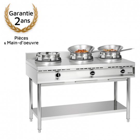 Wok à gaz GWH3, 3 brûleurs à 11.5 kW