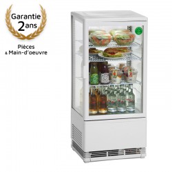 Mini vitrine réfrigérée 78l, blanche