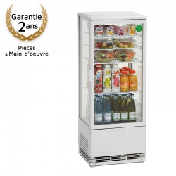 Mini vitrine réfrigérée 98l, blanche