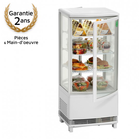 Mini vitrine réfrigérée 86l, 2 portes