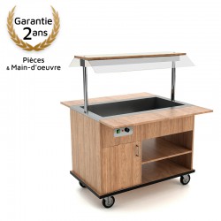Buffet chauffé 3x GN 1/1, orme