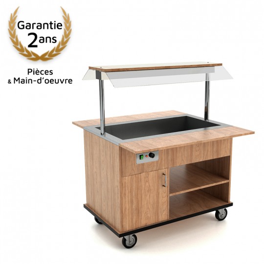 Buffet chauffé 3x GN 1/1, orme