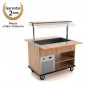 Buffet réfrigéré 3x GN 1/1, orme